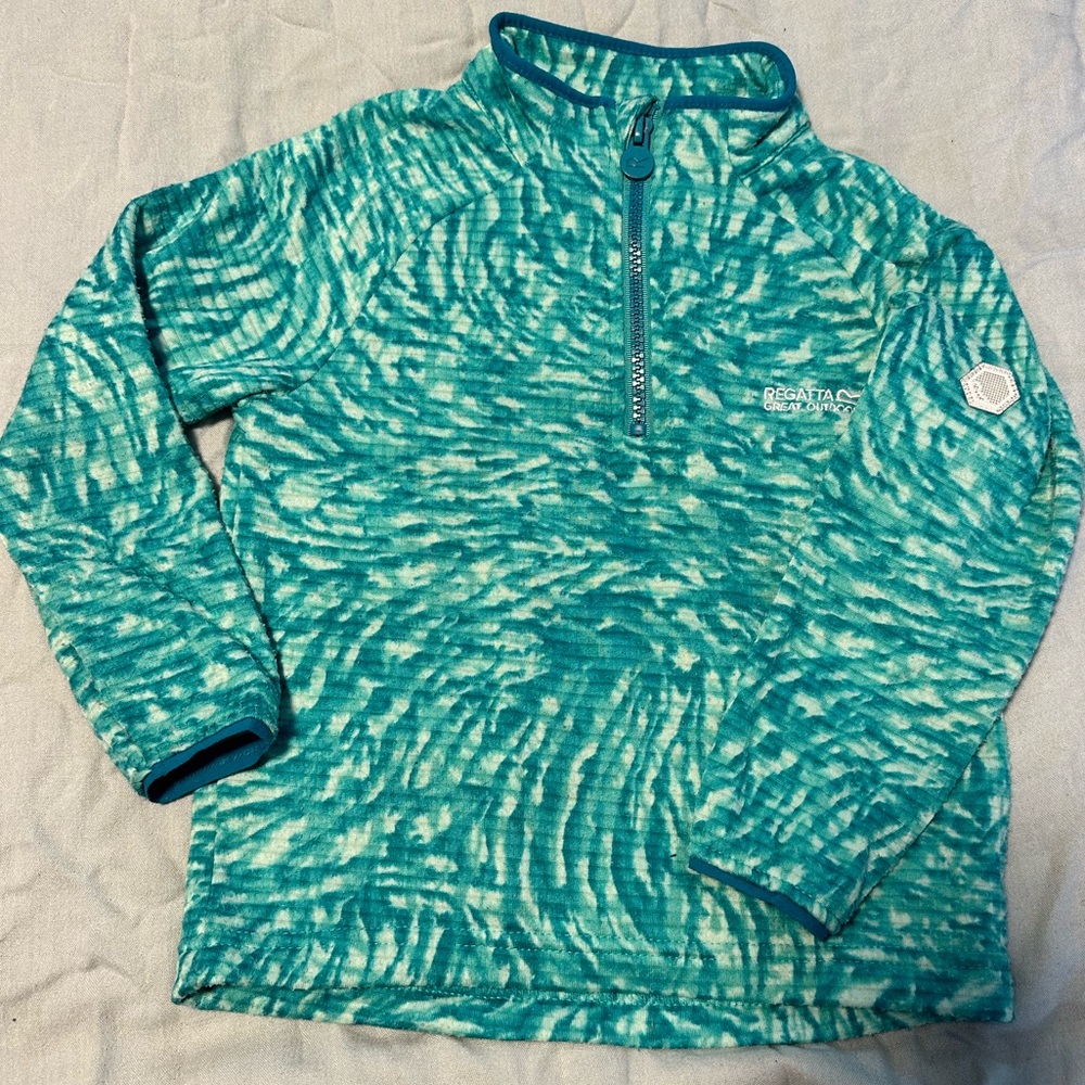Regatta Teal and White Pullover